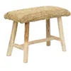 Bazar Bizar Banc en bois et raffia naturel