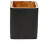Bazar Bizar Vase en imitation bois carré noir