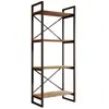 DESIGN AMEUBLEMENT Étagère de rangement  bibliothèque  structure stable en acier noir mate  style industriel  modèle factory e1  55cm