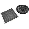 Zerone Ventilateur de serre solaire Kit de ventilateur de panneau sola...