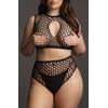 Le DesirShots - Le Désir Ensemble 2 pièces avec soutien-gorge noir Duo Net