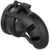 Shots Mancage - Model 18 Chastity Silicone Cage Ballsplitter 3.5" - Black