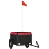 Remorque pour vélo noir et rouge 30 kg fer-GAR7420799424079