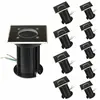 Silumen - Spot led Extérieur Encastrable Carré IP65 pour Ampoule GU10 - Pack de 10
