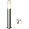 Borne Extérieure 60cm 220V IP65 ARGENT (Pack de 6) - SILAMP