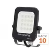SILAMP Projecteur led Extérieur smd 10W IP65 Noir (Pack de 10) - Blanc