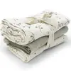Babyshower Lot de 3 langes Olive Bloom (70 x 70 cm)