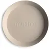 Mushie Lot de 2 assiettes rondes Vanilla