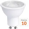 Silamp Ampoule LED GU10 8W 220V PAR16 COB (Pack de 10) - Blanc Neutre ...