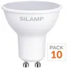 Ampoule led GU10 8W 220V (Pack de 10) - Blanc Neutre 4000K - 5500K Silamp