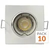Silamp - Kit Spot led GU10 Orientable Carré Blanc avec Ampoule led 8W ...