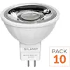 SILAMP Ampoule led GU5.3 / MR16 12V 8W smd 80° (Pack de 10) - Blanc Fr...