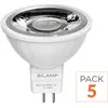 SILAMP Ampoule led GU5.3 / MR16 12V 8W smd 80° (Pack de 5) - Blanc Fro...