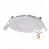 Spot led Extra Plat Rond blanc 12W (Pack de 5) - Blanc Froid 6000K - 8000K Silamp