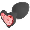 CRUSHIOUS Petit Plug Cuore avec 4 Strass Coeur Interchangeables
