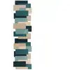 Novatrend Tapis de couloir en laine bleu turquoise 60x230 cm