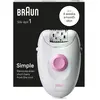 Braun Silk-épil 1 1-010 épilateur 20 pince(s) Rose, Blanc