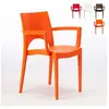 GRAND SOLEIL Lot de 24 Chaises Paris Arm accoudoirs polypropylène offre - Orange