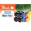 Peach 0F319838 cartouche d''encre 10 pièce(s) Noir, Cyan, Magenta, Jau...