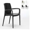 Grand Soleil - 18 Chaises de Jardin accoudoirs Poly-rotin Boheme Noir