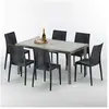 Table rectangulaire et 6 chaises Poly rotin resine ensemble bar cafè e...