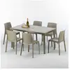 Table rectangulaire et 6 chaises Poly rotin resine ensemble bar cafè e...