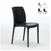 Grand Soleil Chaise de Jardin Poly-rotin café bar glaciers empilable Boheme - Noir
