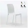 Grand Soleil Chaise de Jardin Poly-rotin café bar glaciers empilable Boheme - Blanc
