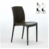 Grand Soleil Chaise de Jardin Poly-rotin café bar glaciers empilable Boheme - Marron
