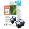 Peach Multi Pack - Pack de 2 - haute capacité - noir, couleur (cyan, magenta, jaune) - compatible - remanufacturé - cartouche d'encre (alternative pour : HP 21XL, HP 22XL...