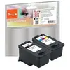 Peach Spar Pack - Pack de 2 - noir, couleur (cyan, magenta, jaune) - compatible - cartouche d'encre (alternative pour : Canon CL-513, Canon PG-512) - pour