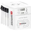 Skross Adaptateur de Voyage Universel MUV avec Ports USB-A et USB-C Power Delivery 30W Blanc