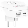 universel Skross World to Europe avec chargeur USB-A et C Blanc