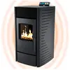 Poêle à granulés P9 - Chauffage à granulés avec 9 kW   Poêle à granulés Cheminée électrique Wi-Fi Ready   Poêle à granulés avec haute émission de