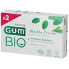 GUM Dentifrice Menthe fraîche aloe vera bio lot de 2 tubes 75ml