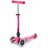 Trottinette 3 roues enfants Mini Micro Deluxe Rose pliable LED