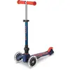 Trottinette 3 roues enfants Mini Micro Deluxe Bleu Marine pliable LED