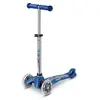 Micro Trottinette Micro Mobility Trois Roues Bleu Glitter Led Mmd219