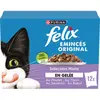 Felix Émincés Original en gelée 12 x 85 g pour chat - sélection mixte