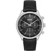 Boss Gregor Montre Homme Chronographe Acier Cuir Noir 1514049