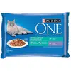 4x85g Chat d'Intérieur thon, veau Purina One - Pâtée pour chat
