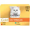 Gourmet Gold Timbales 12 x 85 g pour chat - sélection mixte au poulet