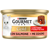 Gourmet Gold Coeur Souple Nourriture Humide pour Chats avec Saumon, 85 GR