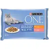 8x 85g PURINA ONE Coat & Hairball Nourriture pour chat humide au poule...