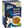 6x48g Felix Soup sélection mixte - Pâtée pour chat