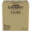 96x85g Jumbopack Gourmet Gold Les Mousselines: boeuf lapin agneau veau