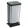 SUNDIS Poubelle de cuisine Paso 40 L - Décor métal - Ouverture pédale