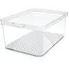 BUT Boîte de rangement 4,65L  Blanc / Transparent