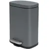 Spirella Poubelle à pédale Inox AKIRA 5L Gris Mat