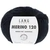 Pelote de laine à tricoter MERINO 120 - Lang Yarns Bleu (025) - Bleu (...